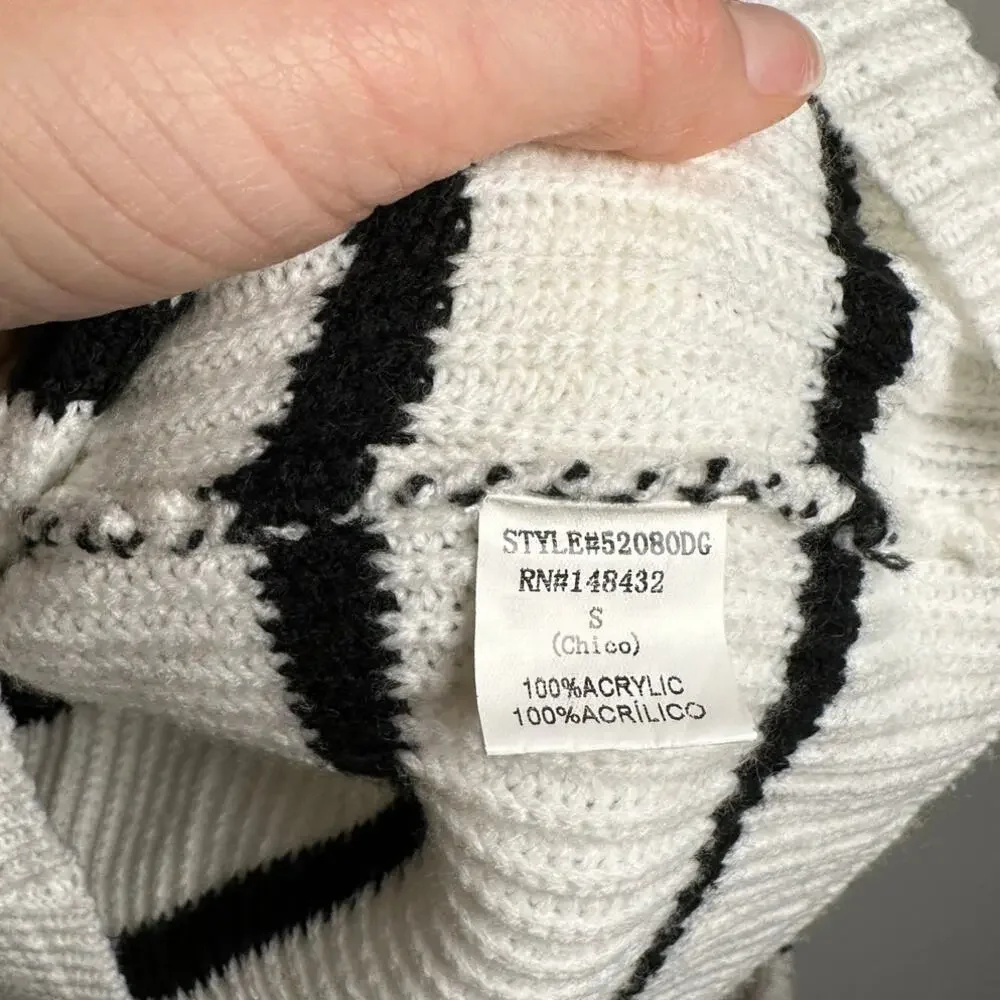Staccato Striped Brown Pullover Sweater Women's Small